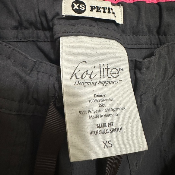 Koi Lite XS Petite Slim Fit Scrub Pants Gray - Picture 4 of 6